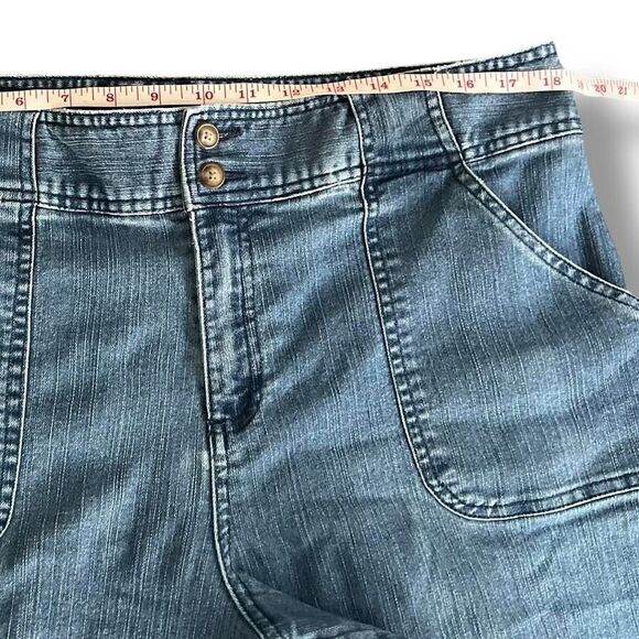 White Stag Jeans Women's Size 14 Blue Capris Adjust Stretch Denim Casual… - Picture 14 of 16